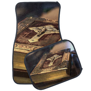 Antique Christian Bible Car Floor Mat