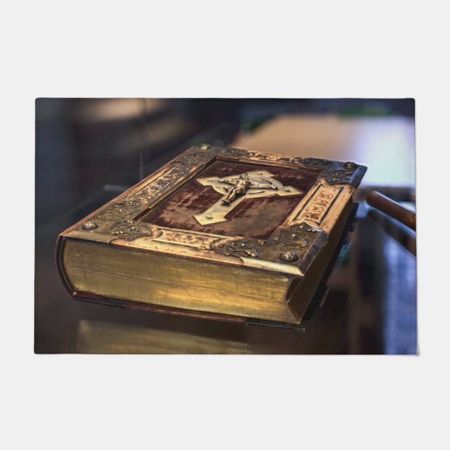 Antique Christian Bible Doormat (Front)