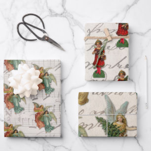 Antique Christmas Angels Music Sheet Script