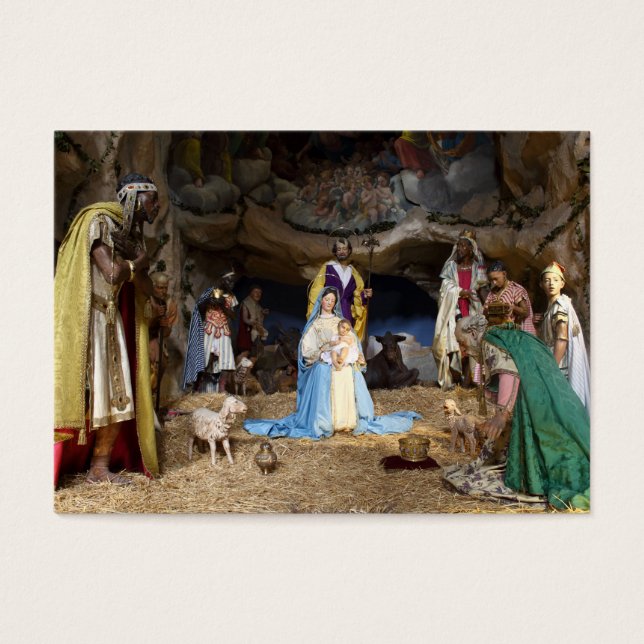 Antique Christmas Nativity Scene (Front)
