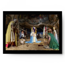 Antique Christmas Nativity Scene Envelope