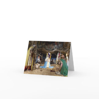 Antique Christmas Nativity Scene Holiday Card
