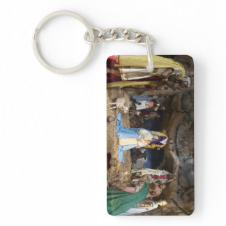 Antique Christmas Nativity Scene Keychain
