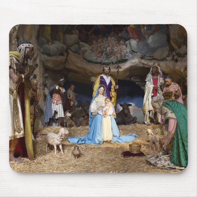 Antique Christmas Nativity Scene Mouse Pad (Front)
