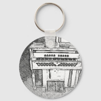 Antique Church Organ Music Keychain