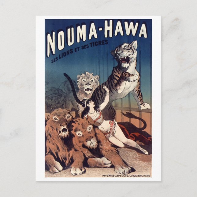 Antique circus show postcard (Front)