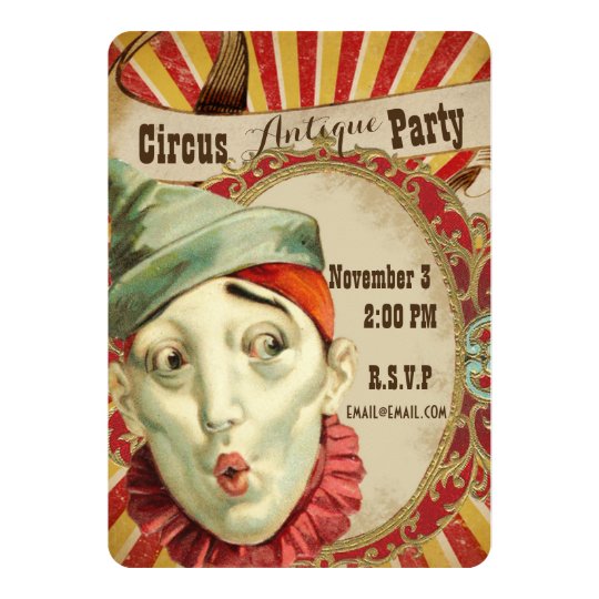 Antique Circus Theme Party Invitation Zazzle Com