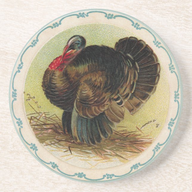 Antique Clapsaddle Turkey Coaster (Front)