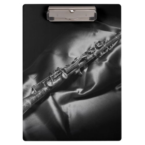 Antique clarinet still life BW Clipboard