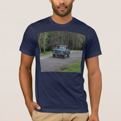 Antique classic Blue GMC Pickup Truck T_Shirt