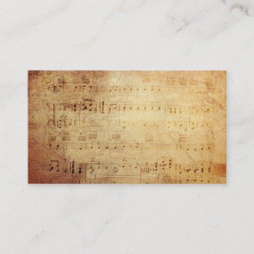 Antique Classic Music  Notes Business Cards