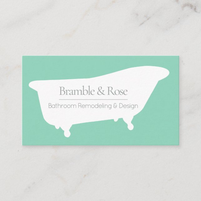 Antique Clawfoot Tub Business Card (Front)