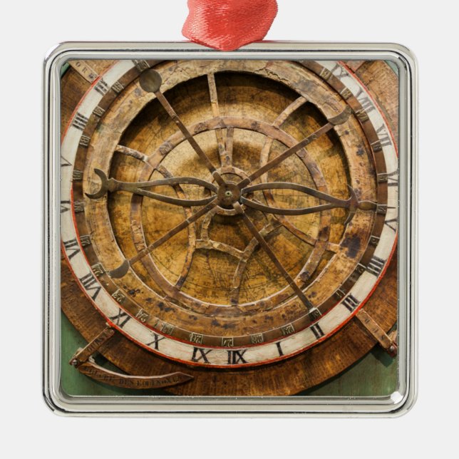 Antique clock face, Germany Metal Ornament (Front)