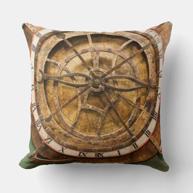 Antique clock face, Germany Throw Pillow (Front)