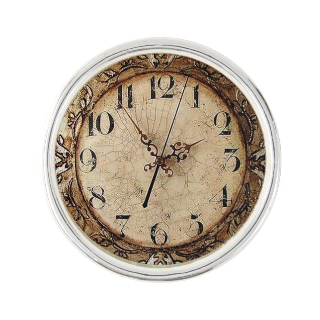 Antique Clock Lapel Pin (Front)