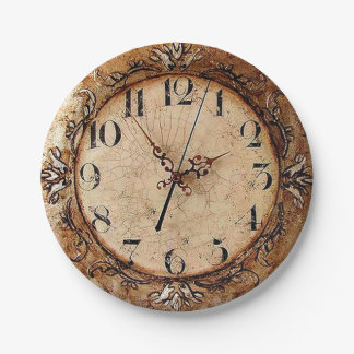 Antique Clock Paper Plates