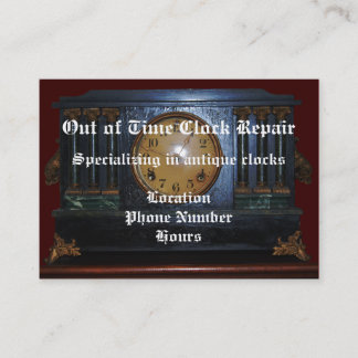 Antique Clock Repair Business Card