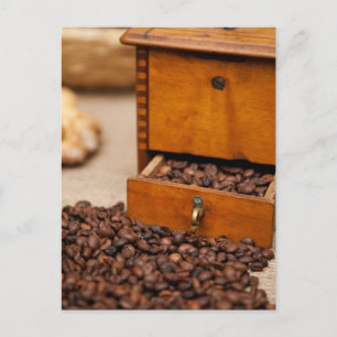 Antique Coffee Bin/Grinder Postcard
