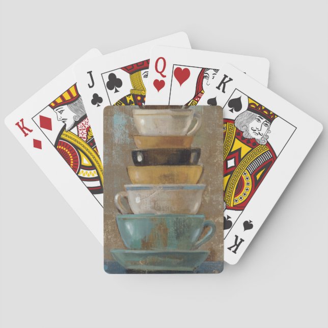 Antique Coffee Cups Poker Cards (Back)