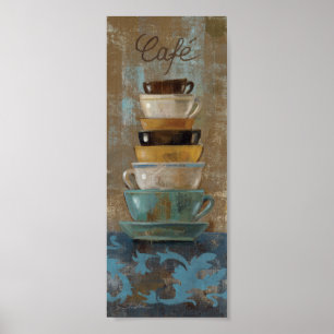 Antique Coffee Cups Poster
