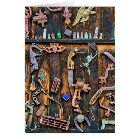 Antique collection on wall (Front)