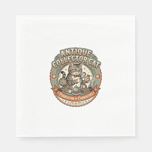 Antique Collector Cat Antique Collector Cat Vintag Napkins