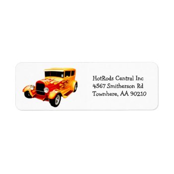 Antique Collector  Hotrod Car Label by CountryCorner at Zazzle