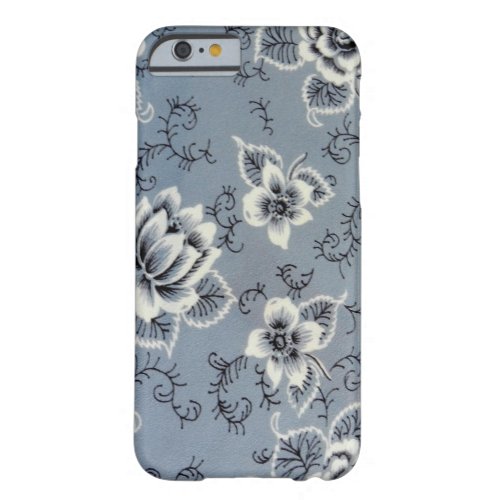 Antique Colonial Blue Flower Pattern Barely There iPhone 6 Case