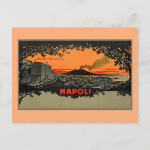 Antique color litho Hotel Bristol Naples Napoli Postcard