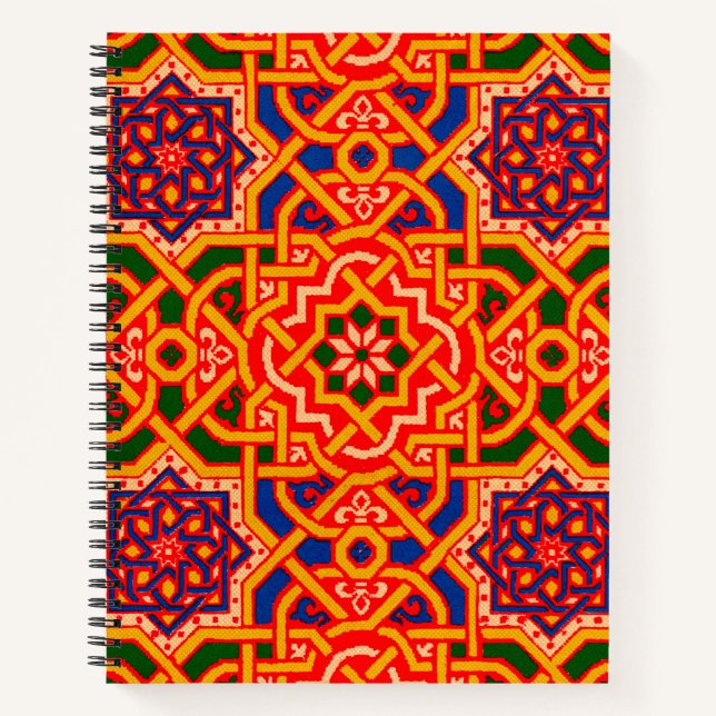 Antique Colorful Carpet Print Notebook (Front)