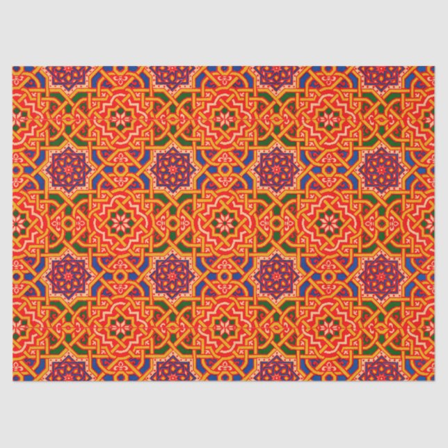 Antique Colorful Carpet Print Tissue Paper (Front)