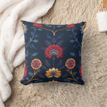 Antique Colorful Indian Floral Motif Pattern