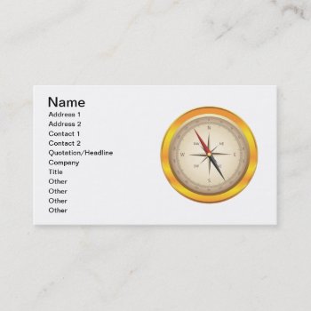 Antique Compass Business Card by igorsin at Zazzle