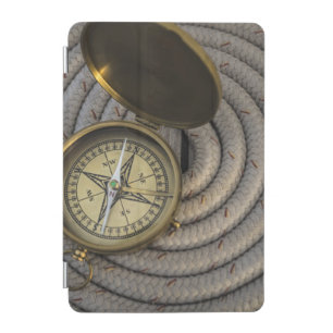 Antique Compass On Sailboat Deck iPad Mini Cover