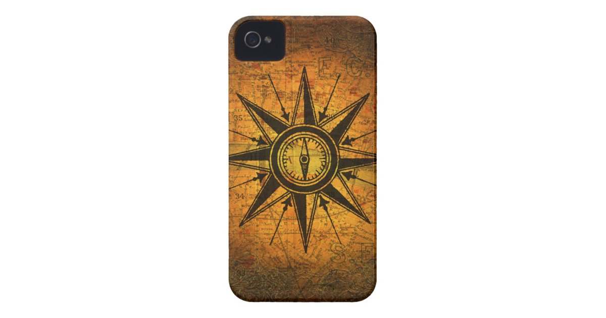 Antique Compass Rose iPhone 4 Cover | Zazzle