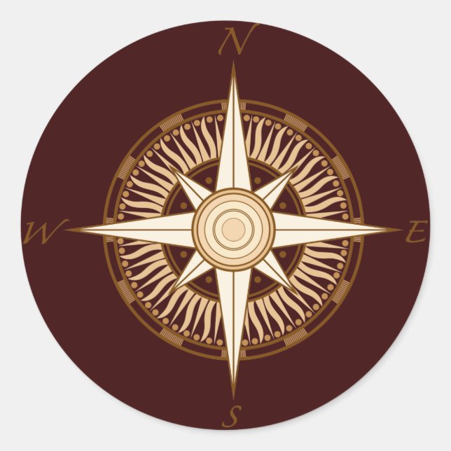 Antique Compass Sticker (Front)
