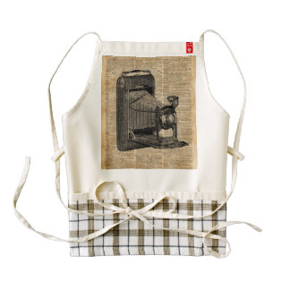 Antique Conley Camera,Vintage Encyclopedia Book Pa Zazzle HEART Apron