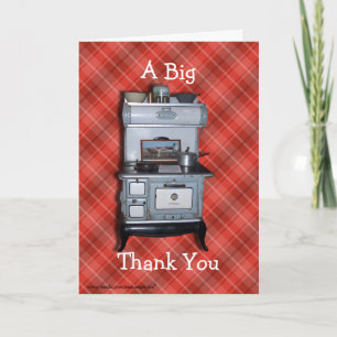 Antique Cookstove Thanks -customize any occasion Letterpress Thank You Card