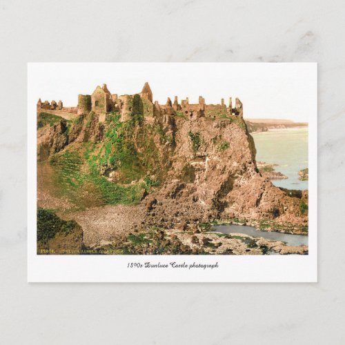 Antique County Antrim Dunluce Castle photo Postcard