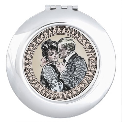 Antique Couple Romance Wedding Vintage Love Mirror For Makeup