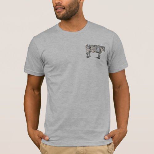 Antique Cow Skeleton Bones Fun T_Shirt