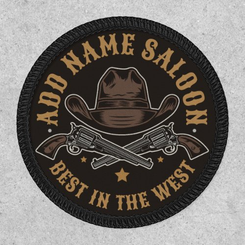 Antique Cowboy Guns ADD NAME Old Wild West Saloon  Patch