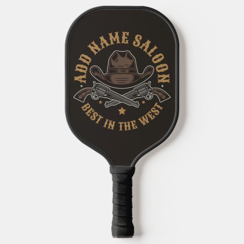Antique Cowboy Guns ADD NAME Old Wild West Saloon  Pickleball Paddle