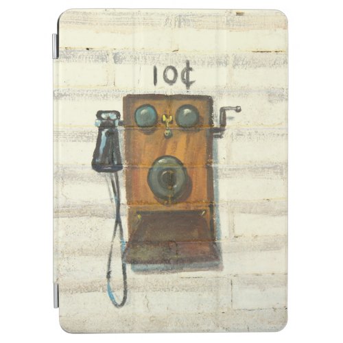 antique crank phone ipad cover