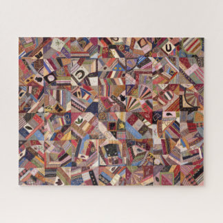 Antique Crazy Quilt Pattern - Folk Art Crafty Fun Jigsaw Puzzle