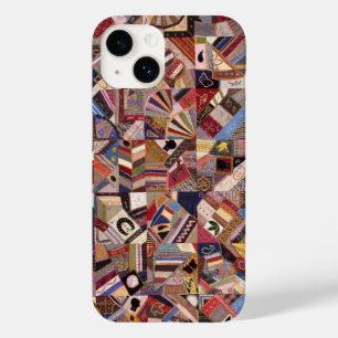 Antique Crazy Quilt Pattern - Folk Art Quilted Case-Mate iPhone 14 Case