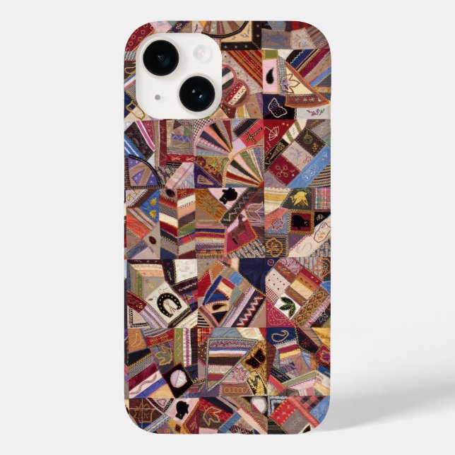 Antique Crazy Quilt Pattern - Folk Art Quilted     Case-Mate iPhone Case (Back)