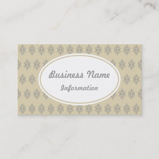 Customizable Antique Cream Lace Business Card