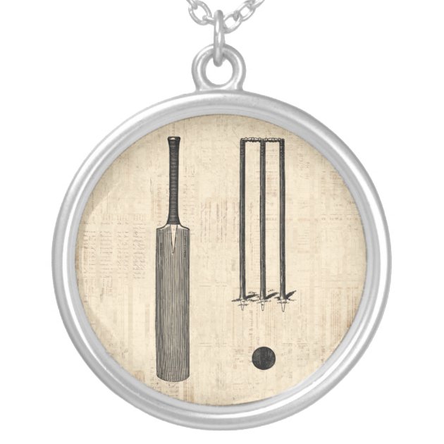 Cricket bat online pendant gold