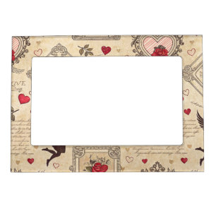 Antique Cupid Valentine Ornate Love Magnetic Frame